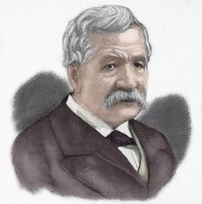 Ferdinand de Lesseps, French diplomat and entrepreneur, late 19th century. Creator: Unknown