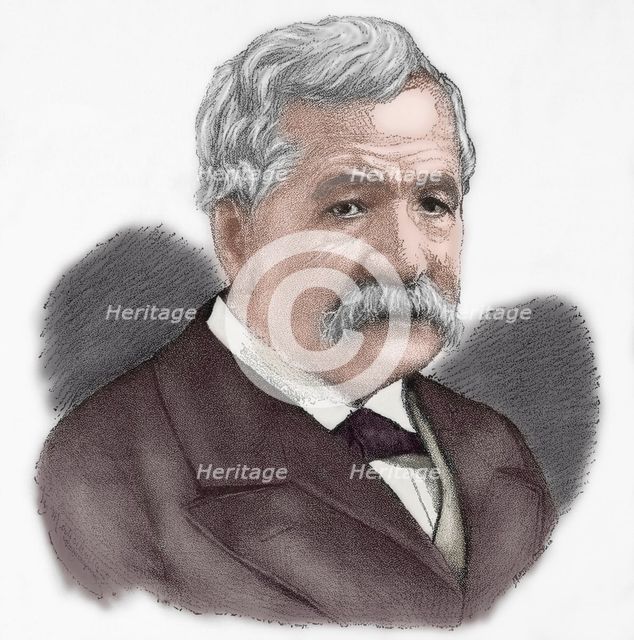 Ferdinand de Lesseps, French diplomat and entrepreneur, late 19th century. Creator: Unknown.