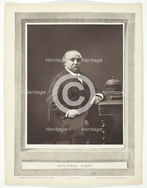 Ferdinand Fabre, 1853/76. Creator: Nadar.