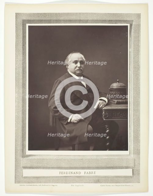 Ferdinand Fabre, 1853/76. Creator: Nadar.