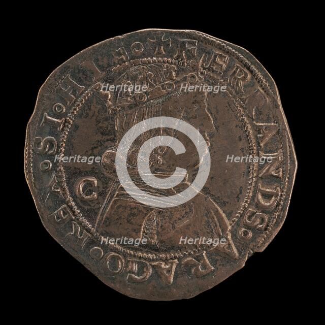 Ferdinand (Ferrante) I of Aragon, 1423-1494, King of Naples 1458 [obverse], 15th century. Creator: Unknown.