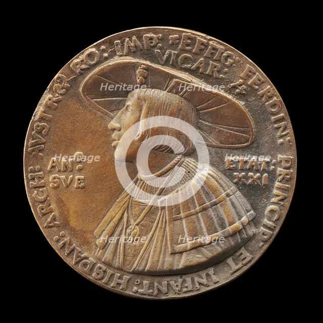 Ferdinand I, 1503-1564, Archduke of Austria 1519, Holy Roman Emperor 1556 [obverse], 1524. Creator: Unknown.