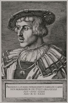 Ferdinand I, (1503-1564), Holy Roman Emperor from 1558, following the abdication of Charles V, 1877. Creator: Unknown