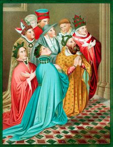 Ferdinand I of Aragon and his Queen at prayer, 1417 (mid 19th century)