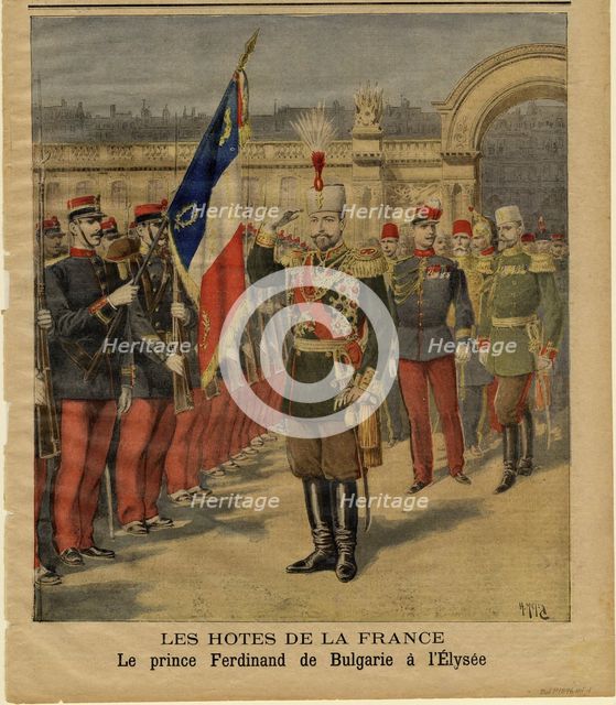Ferdinand I of Bulgaria at the Élysée Palace. Artist: Meyer, Henri (1844-1899)