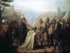 Ferdinand III The Saint conquests Jaen in 1246, oil painting