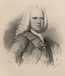 Ferdinand VI (1713-1759), son of Philip V. King of Spain from 1746-1759, engraving 1870