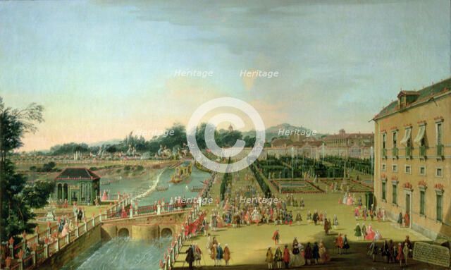 Ferdinand VI and Barbara of Braganza in the Aranjuez gardens, 1756.