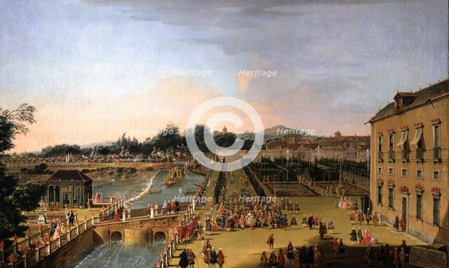  'Ferdinand VI and Barbara of Braganza in the gardens of Aranjuez, 1756', oil Painting by Frances…