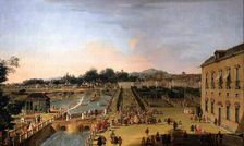 Ferdinand VI and Barbara of Braganza in the gardens of Aranjuez, 1756 oil Painting by Frances…