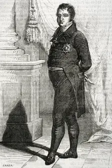 Ferdinand VII, (1784-1833), King of Spain (1808-1833), 1853. Creators: Eusebio Zarza, Tomás Carlos Capuz