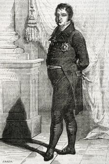 Ferdinand VII, (1784-1833), King of Spain (1808-1833), 1853. Creators: Eusebio Zarza, Tomás Carlos Capuz