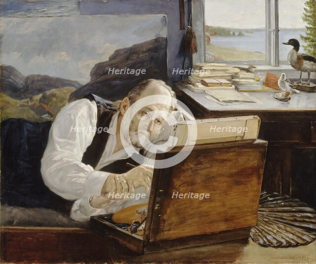 Ferdinand von Wright at Work, 1897. Creator: Arvid Liljelund.
