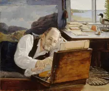 Ferdinand von Wright at Work, 1897. Creator: Arvid Liljelund