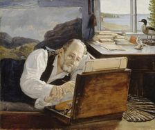 Ferdinand von Wright at Work, 1897. Creator: Arvid Liljelund