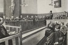 Ferdinand Walsin Esterhazy is tried before a military court, 10 January 1898. Creator: Benigno Matute Parga