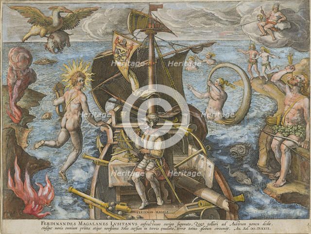 Ferdinandes Magallanes Lusitanus (Americae Retectio), 1591. Creator: Stradanus (Straet, van der), Johannes (1523-1605).