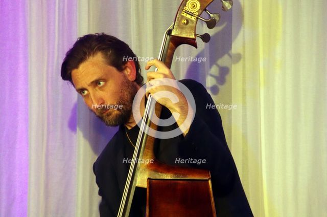 Ferg Ireland, Georgia Cecile Quartet, Watermill Jazz Club, Dorking, Surrey, 7 October 2025. Creator: Brian O'Connor.