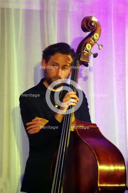 Ferg Ireland, Georgia Cecile Quartet, Watermill Jazz Club, Dorking, Surrey, 7 October 2025. Creator: Brian O'Connor.