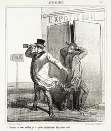 Fermez (l'Exposition) si vous voulez , je regarde maintenant d'un autre côte (l'Italie), 1867. Creator: Cham