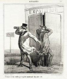 Fermez (l'Exposition) si vous voulez , je regarde maintenant d'un autre côte (l'Italie), 1867. Creator: Cham