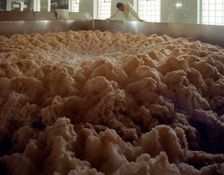 Fermenting vessels at Tetley's brewery, Leeds, West Yorkshire, 1968. Creator: Michael Walters