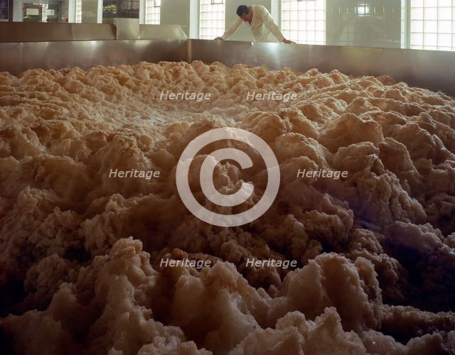Fermenting vessels at Tetley's brewery, Leeds, West Yorkshire, 1968.  Creator: Michael Walters.