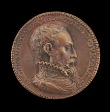 Fernando Alvarez de Toledo, 1507-1582, 3rd Duke of Alba [obverse], c. 1580. Creator: Giuliano Giannini