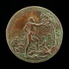 Fernando as Hercules Plucking the Apples of the Hesperides [reverse]. Creator: Annibale Fontana