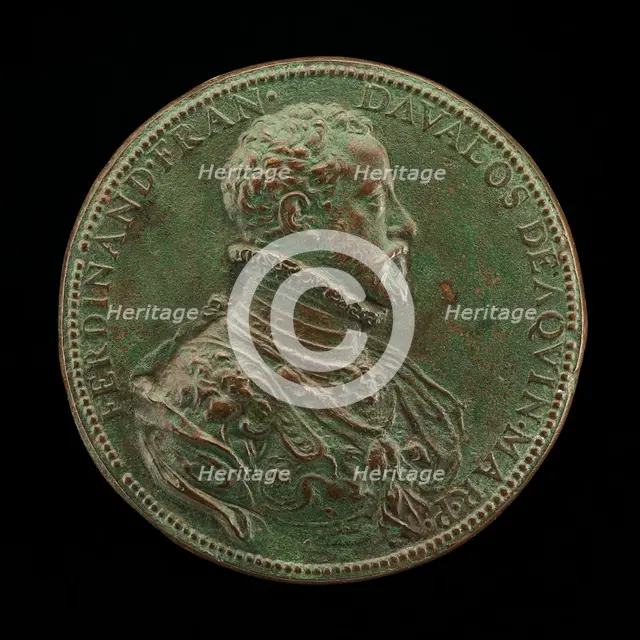 Fernando Francesco II d'Avalos, c. 1530-1571, Marquess of Pescara [obverse]. Creator: Annibale Fontana.