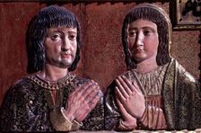 Fernando II of Aragon (1452-1516) and Isabella I Castilla (1451-1504), the Catholic Monarchs, emb…