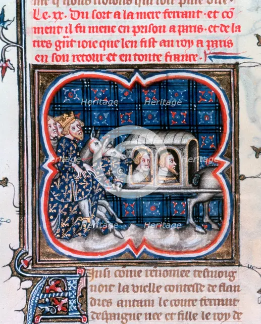 Fernando of Portugal taken prisoner, c1212, (1375-1379). Artist: Unknown