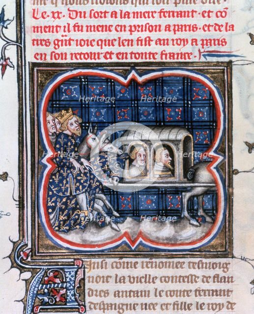 Fernando of Portugal taken prisoner, c1212, (1375-1379). Artist: Unknown