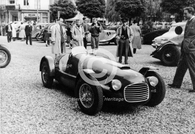 Ferrari 166 at Spa, Belgium, 1949. Artist: Unknown