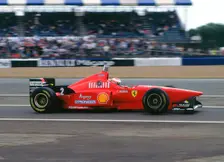 Ferrari F310, Eddie Irvine, 1996 British Grand Prix, Silverstone. Creator: Unknown