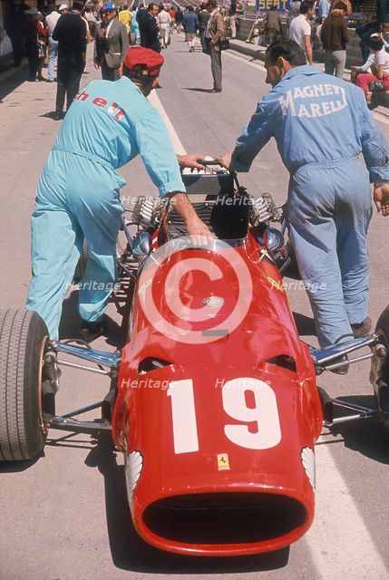 Ferrari of Chris Amon at the Spanish Grand Prix, Jarama, Madrid, 1968. Artist: Unknown