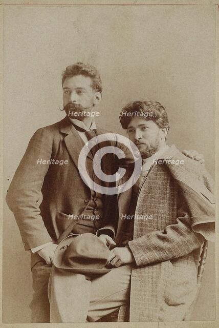 Ferruccio Busoni (1866-1924) and Ottokar Novacek (1866-1900), 1892. Creator: Anonymous.