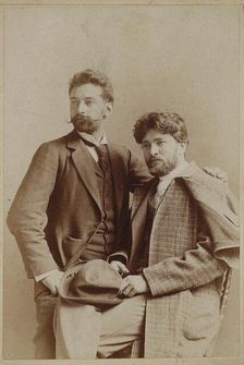 Ferruccio Busoni (1866-1924) and Ottokar Novacek (1866-1900), 1892. Creator: Anonymous