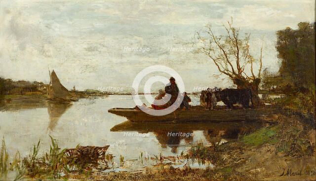 Ferry, 1870. Artist: Maris, Jacob (1837-1899)