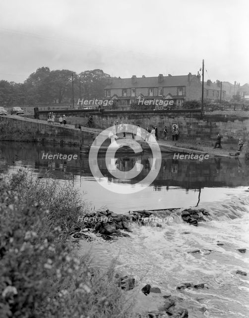 Ferry boat wedding party, Mexborough, South Yorkshire, 1960. Creator: Michael Walters.