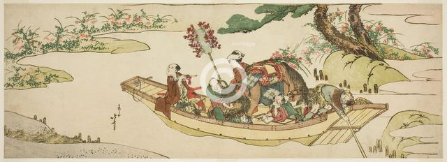 Ferry boat, Japan, n.d. Creator: Hokusai.