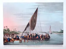 Ferry Boat Near Nedssili 1801. Artist: Thomas Milton