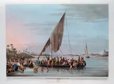 Ferry Boat Near Nedssili Egypt, 1801. Artist: Thomas Milton