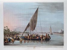 Ferry Boat Near Nedssili Egypt, 1801. Artist: Thomas Milton