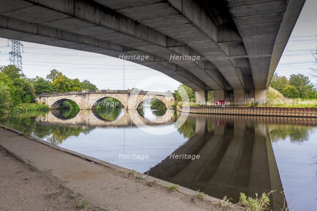 Ferry Bridge, Old Great North Road, Ferrybridge, Brotherton, Selby, North Yorkshire, 2020. Creator: Alun Bull.
