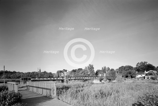 Ferry Bridge footbridge, Burton-upon-Trent, Staffordshire, 2000. Artist: M Hesketh-Roberts