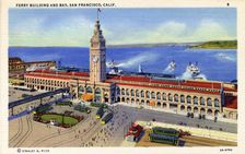 Ferry Building and San Francisco Bay, California, USA, 1932