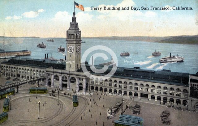 Ferry Building, San Francisco, California, USA, 1922. Artist: Unknown