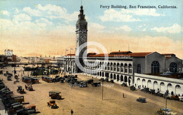 Ferry Building, San Francisco, California, USA, c1922(?). Artist: Unknown