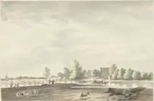Ferry house on the Lek near Schoonhoven, 1761-1828. Creator: Joseph Schmetterling